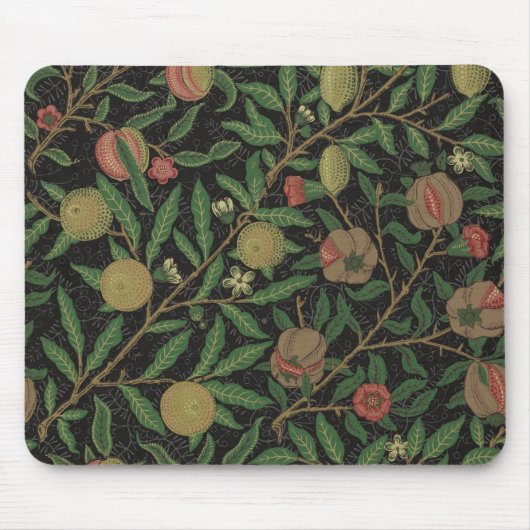 Tapis De Souris William Morris grenade Fruit noir (Devant)