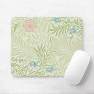 Tapis De Souris William Morris - Larkspur - Fleurs et Feuilles ros
