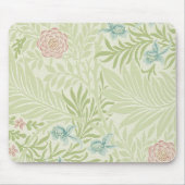 Tapis De Souris William Morris - Larkspur - Fleurs et Feuilles ros (Devant)