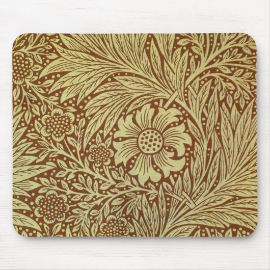 Tapis De Souris William Morris Marigold Motif de fleurs antiques (Devant)