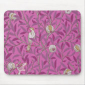Tapis De Souris William Morris, Oiseaux et Pommegrenates - Rose (Devant)