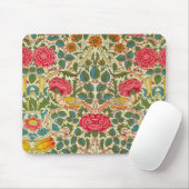 Tapis De Souris William Morris Rose Floral Chintz rose (Avec souris)