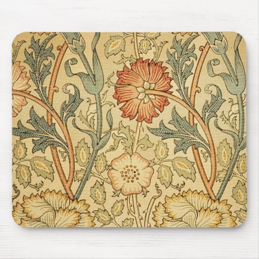 Tapis De Souris William Morris Rose Flower Fond d'écran Motif (Devant)