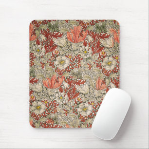 Tapis De Souris William Morris Spring Compton Fleur Vintage Rouge