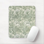 Tapis De Souris William Morris tulip fond textile vert (Avec souris)