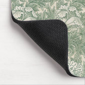 Tapis De Souris william morris tulip papier peint textile vert (Coin)