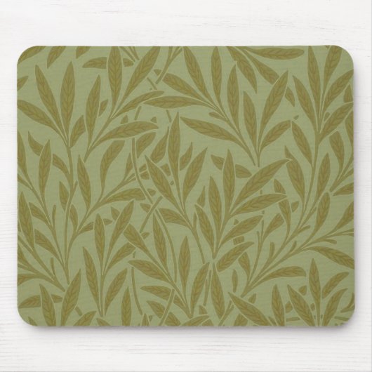 Tapis De Souris William Morris Willow Antique Green Leaf Vine Art (Devant)