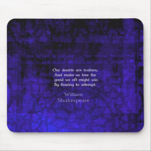 Tapis De Souris William Shakespeare Citation Courage Inspirationne