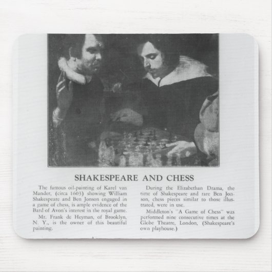 Tapis De Souris William Shakespeare et Ben Jonson (Devant)