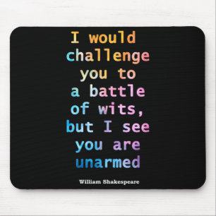 Tapis De Souris William Shakespeare Pastel Je vois que vous êtes s