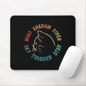 Tapis De Souris Wind Shind River Star Thunder Sky Cat Feline Pull (Avec souris)