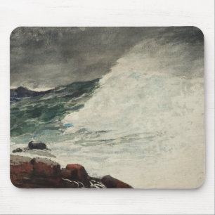 Tapis De Souris Winslow Homer - Prout's Neck, Breaking Wave