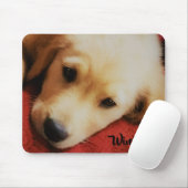 Tapis De Souris Winston le chiot de golden retriever, Mousepad (Avec souris)