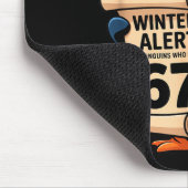 Tapis De Souris Winter Alert Penguins Who Say 67 Six Seven Meme Ch (Coin)