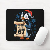 Tapis De Souris Winter Alert Penguins Who Say 67 Six Seven Meme Ch (Avec souris)