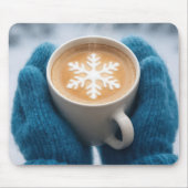Tapis De Souris Winter Coffee With Mittens and Snowflake (Devant)