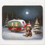 Tapis De Souris Winter Dachshund Caravan Christmas Adventure<br><div class="desc">Laissez-vous tenter par la magie d'une nuit d'hiver enneigée alors qu'une caravane glisse gracieusement à travers le paysage illuminé par la lune. La beauté sereine de la neige scintillante et l'éclat enchanteur de la lune créent une scène captivante, promettant une aventure de Noël inoubliable remplie de chaleur, de joie et...</div>