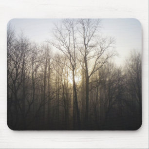 Tapis De Souris Winter Fog Sunrise Nature Photographie