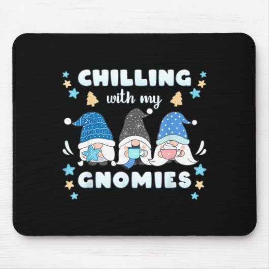 Tapis De Souris Winter, Funny Nordic Christmas Gnomes (Devant)