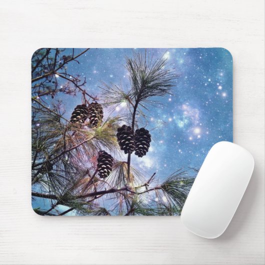 Tapis De Souris Winter Pine Cones (Avec souris)