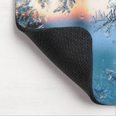 Tapis De Souris Winter Sunlight Through Frosted Ice Crystals Glass (Coin)