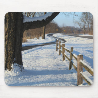 Tapis De Souris Winter Trail & Fence photo nature
