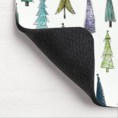 Tapis De Souris Winterholiday Evergreen Trees (Coin)