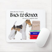 Tapis De Souris Wire Fox Terrier de retour à l'école (Avec souris)
