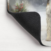 Tapis De Souris Wirefox Terrier Chien de Noël de neige (Coin)