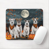 Tapis De Souris Wirefox Terrier Halloween Éffrayant (Avec souris)