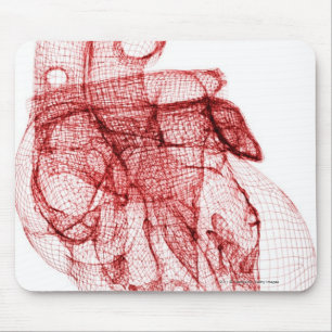 Tapis De Souris Wireframe de Digitals du coeur humain