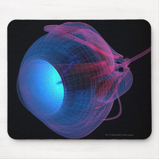 Tapis De Souris Wireframe des muscles de l'oeil (Devant)