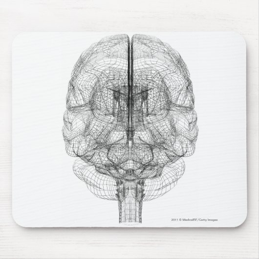 Tapis De Souris Wireframe du cerveau (Devant)