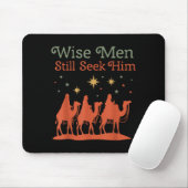 Tapis De Souris Wise Men Still Seek Him Nativity Scene Christian C (Avec souris)