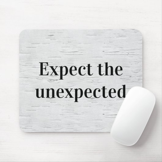 Tapis De Souris Wise Quote on Birch Tree Texture (Avec souris)