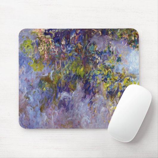 Tapis De Souris Wisteria (moitié gauche) par Claude Monet (Avec souris)