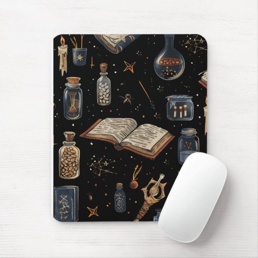 Tapis De Souris Witchcraft Potion Pattern – Halloween Magic (Avec souris)