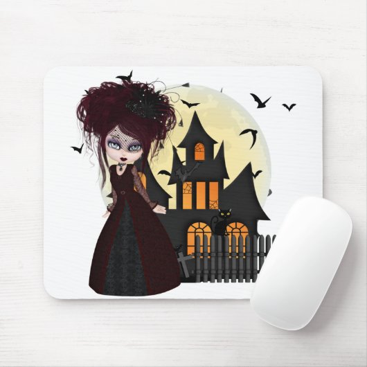 Tapis De Souris Witchy Halloween (Avec souris)
