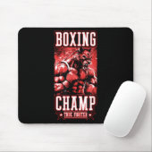 Tapis De Souris Wolf Boxing Champ _ Boxer Fighter Motivation  (Avec souris)