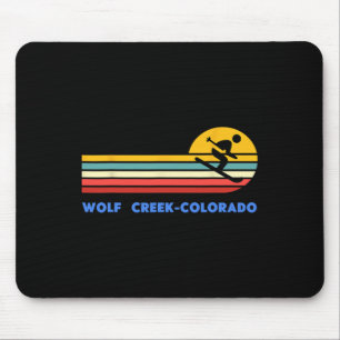 Tapis De Souris Wolf Creek Colorado Ski Skieur Ski Coucher de sole