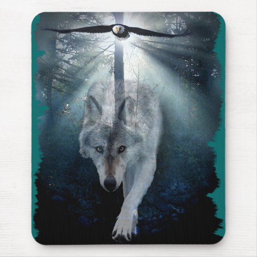 Tapis De Souris WOLF & EAGLE Wildlife Series (Devant)