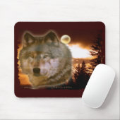 Tapis De Souris Wolf et Moon Mousepad (Avec souris)
