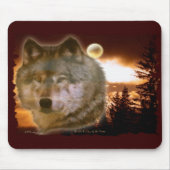 Tapis De Souris Wolf et Moon Mousepad (Devant)