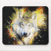 Tapis De Souris Wolf fractal (Devant)