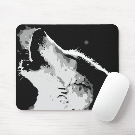 Tapis De Souris Wolf Howling (Avec souris)