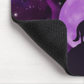 Tapis De Souris Wolf Howling à la lune pourpre (Coin)