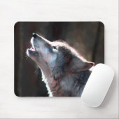 Tapis De Souris Wolf Howling Loup solitaire (Avec souris)