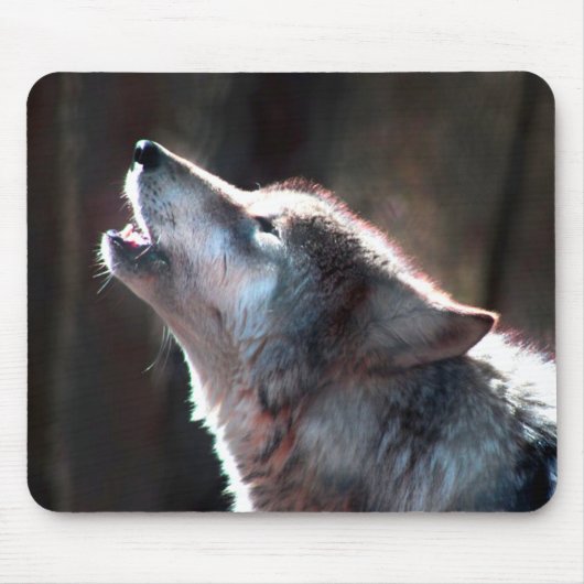 Tapis De Souris Wolf Howling Loup solitaire (Devant)