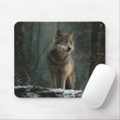 Tapis De Souris Wolf in Winter (Avec souris)