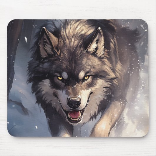 Tapis De Souris Wolf in winter (Devant)